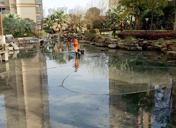 徐水景观池淤泥清理